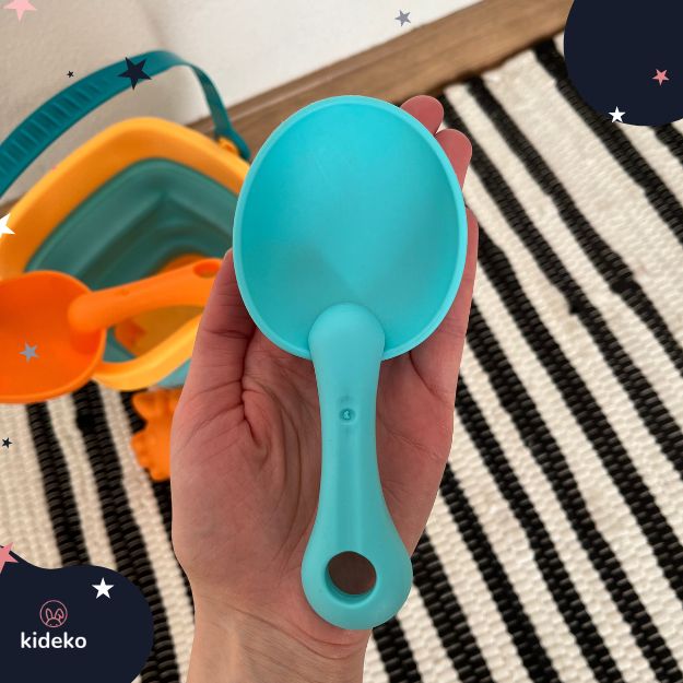 Baby Mix skladacie vedierko s hračkami do piesku detail veľkosť hračky